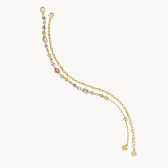 Kendra Scott Mini Elisa and Abbie Gold Set of 2 Bracelets $115 MSRP NWT - Picture 3 of 7